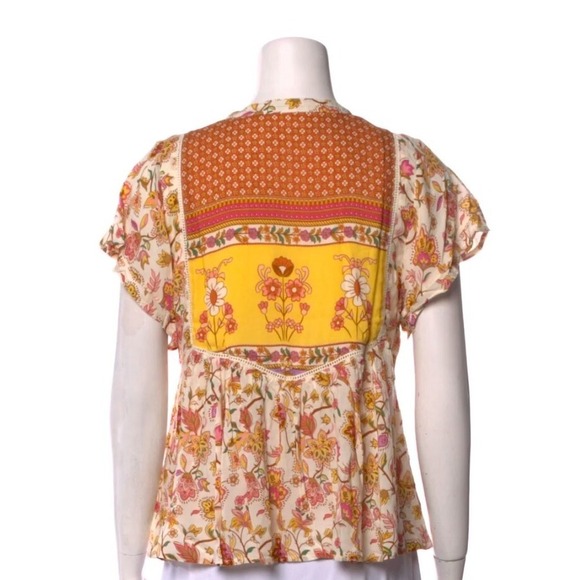 Spell & The Gypsy Collective Portobello Road Floral Boho Babydoll Top XS OG - Picture 4 of 12